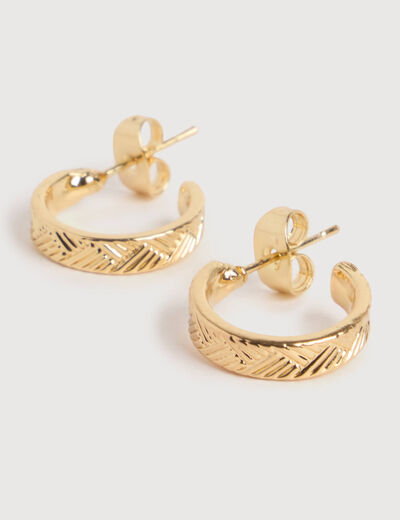Boucles d'oreilles couleur or femme