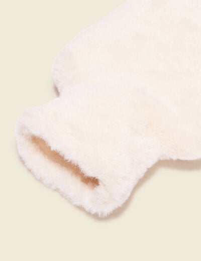 Bouillote fausse fourrure beige femme