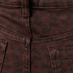 Pantalon large taille haute en jeans marron cognac femme