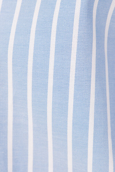 Chemise manches longues bleu clair femme