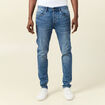 Jeans skinny tapered denim stone homme