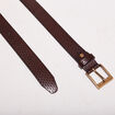 Ceinture en cuir marron foncé homme