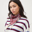 Foulard satin&eacute; bordeaux femme
