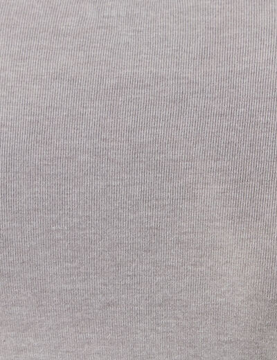 T-shirt femme maille unie Instinct gris femme