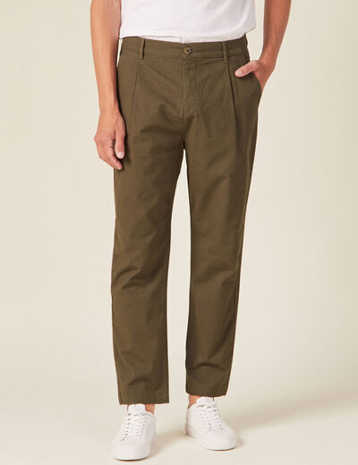 Pantalon chino taupe homme
