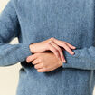 Pull manches longues bleu clair femme