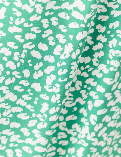Jupe longue évasée vert femme