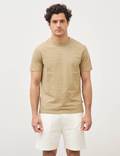 T-shirt manches courtes beige fonce homme