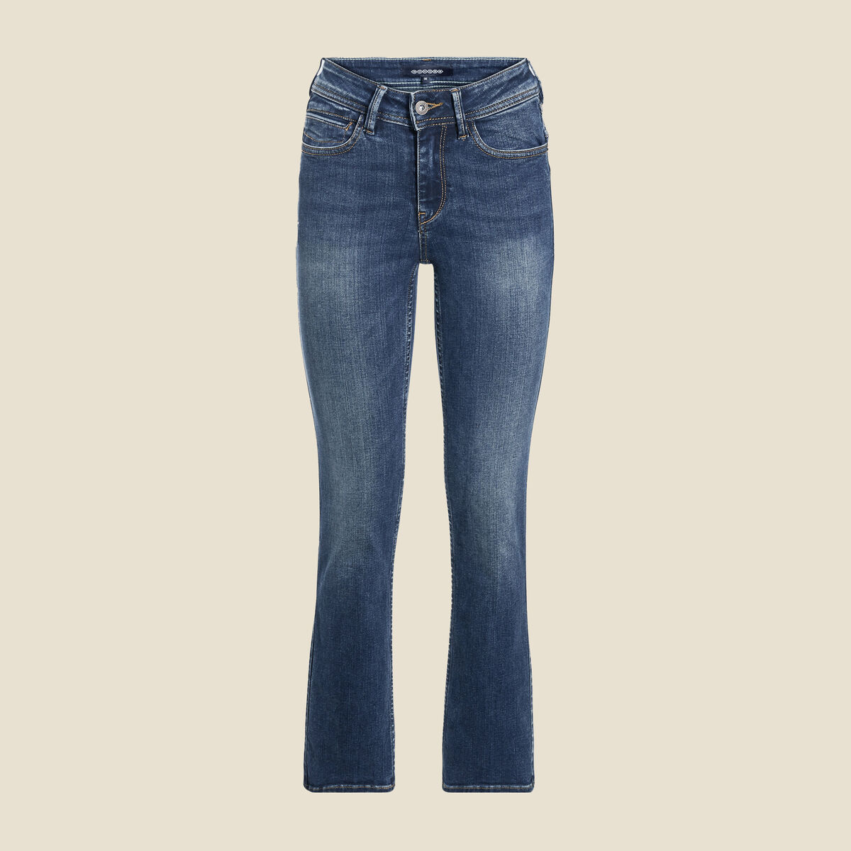 Jeans regular 7/8ème denim stone femme