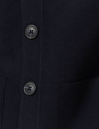 Gilet manches longues bleu marine homme