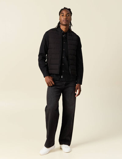 Doudoune courte sans manches noir homme