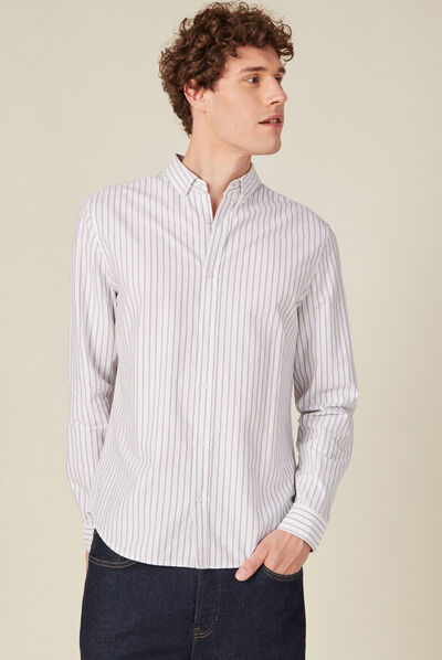 Chemise manches longues bleu ciel homme
