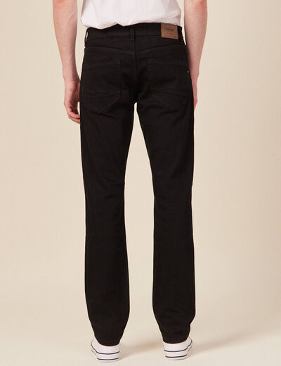 Jeans straight 5 poches denim noir homme