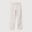 Jeans large longueur 32 en coton beige homme