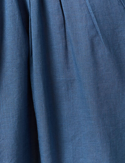 Blouse manches longues bleu foncé femme