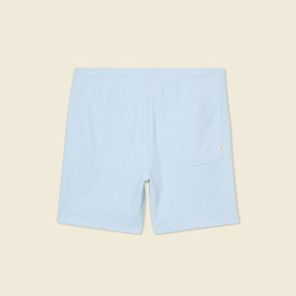 Short droit avec cordon bleu ciel homme