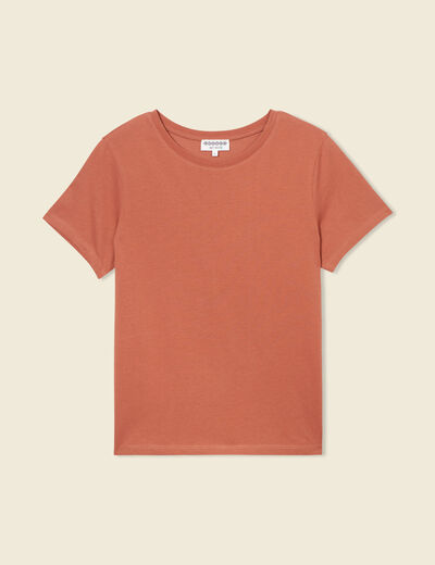 T-shirt manches courtes orange femme
