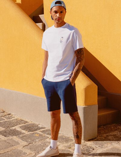 T-shirt manches courtes blanc homme