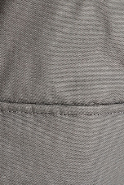Blouson droit à capuche vert kaki homme