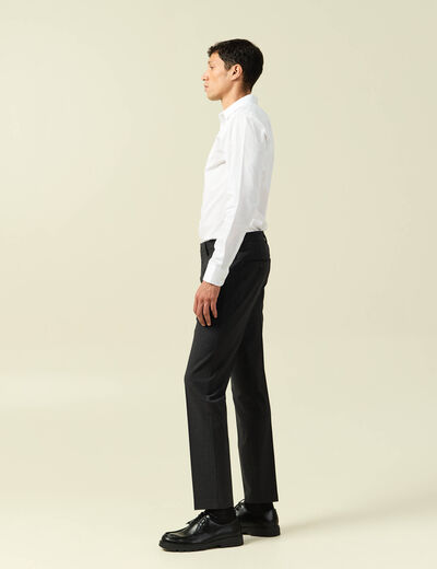 Pantalon chino droit longueur 32 noir homme