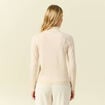 Pull fin col roul&eacute; manches longues creme femme
