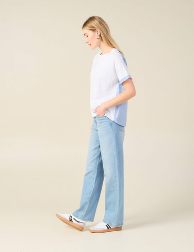 T-shirt manches courtes blanc femme