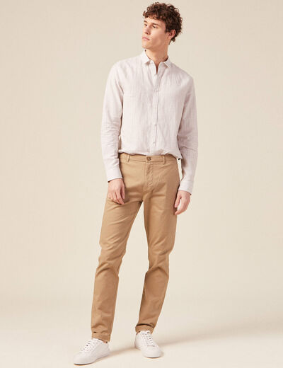 Chemise manches longues blanc homme