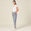 Jeans paperbag ceinturé denim snow bleu femme