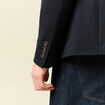 Veste blazer cintr&eacute;e bleu marine homme
