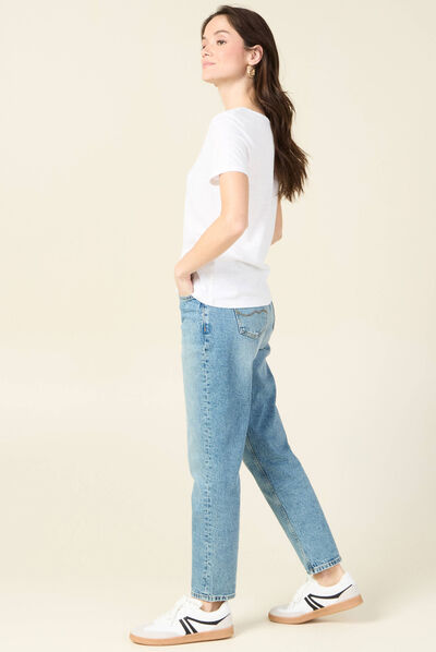T-shirt manches courtes blanc femme