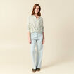 Blouse manches longues vert olive femme