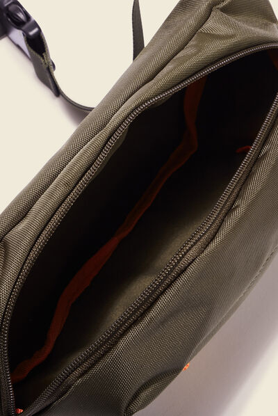 Sac banane zippé vert kaki homme