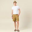 Bermuda droit à coulisse camel homme