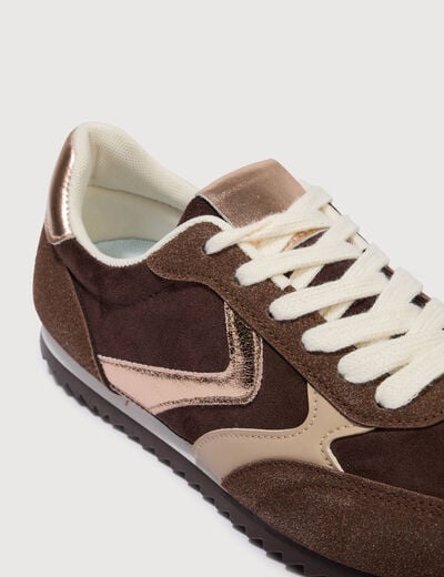 Basket marron fonc&eacute; femme