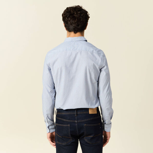 Chemise manches longues bleu homme