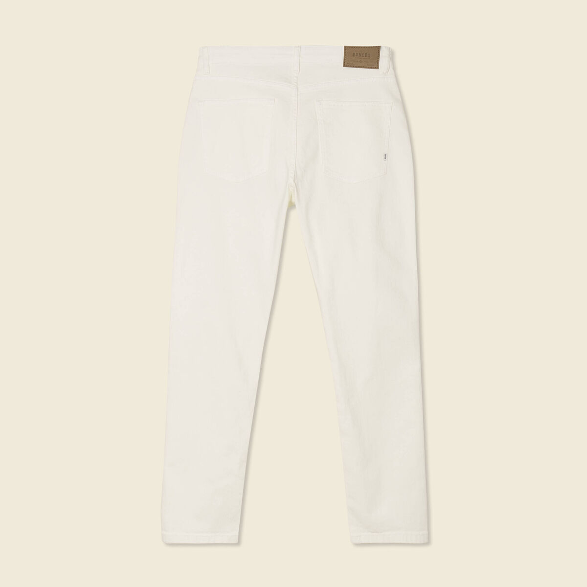 Jeans straight taille tapered denim blanc homme