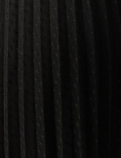 Jupe midi &eacute;vas&eacute;e tulle noir femme