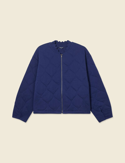 Gilet matelassé bleu foncé femme