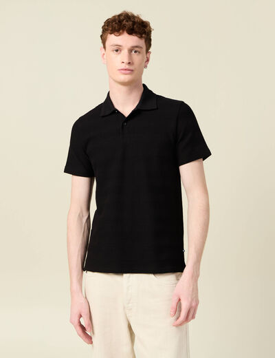 Polo manches courtes noir homme