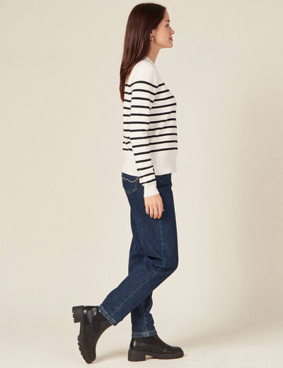 Pull éco-responsable ecru femme