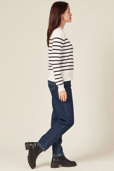 Pull éco-responsable ecru femme