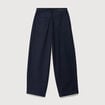 Pantalon coupe regular bleu marine femme