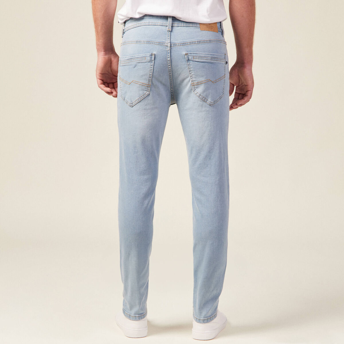 Jeans slim éco-responsable denim bleach homme