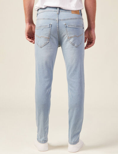 Jeans slim éco-responsable denim bleach homme