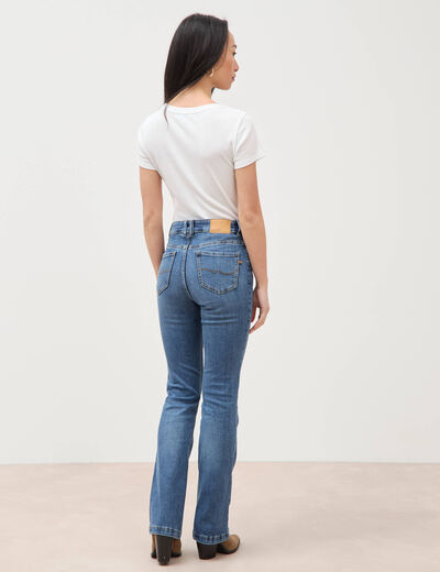 Jeans bootcut denim stone femme
