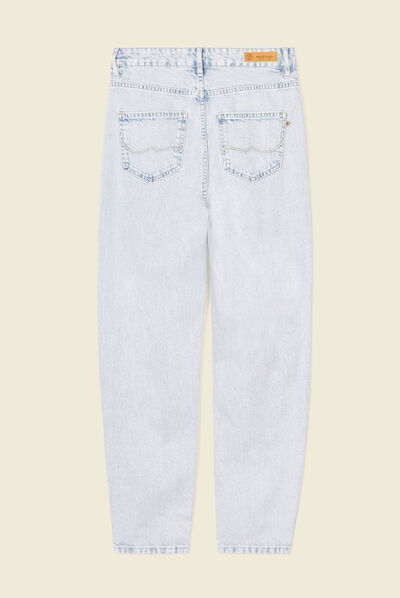 Jeans slouchy denim snow bleu femme