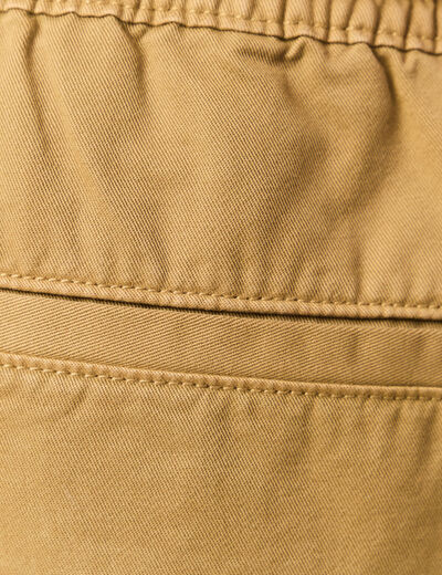 Bermuda droit cargo camel homme