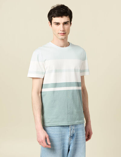T-shirt manches courtes bleu gris homme