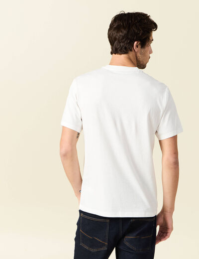 T-shirt manches courtes ecru homme