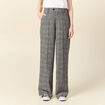 Pantalon large à pinces noir femme